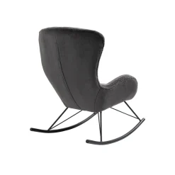 Schommelstoel Pippa Donkergrijs Teddy
