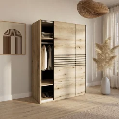 Schuifdeurkast Mekong Eiken 150cm