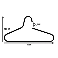 Set van 5 kledinghangers Glorie Taupe