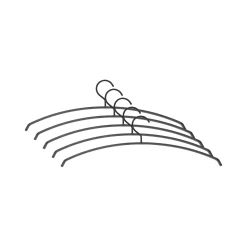 Set van 5 kledinghangers Strike Zwart