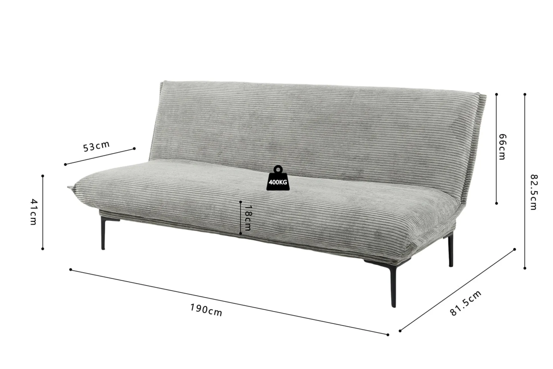 Slaapbank Jolein Donkergrijs