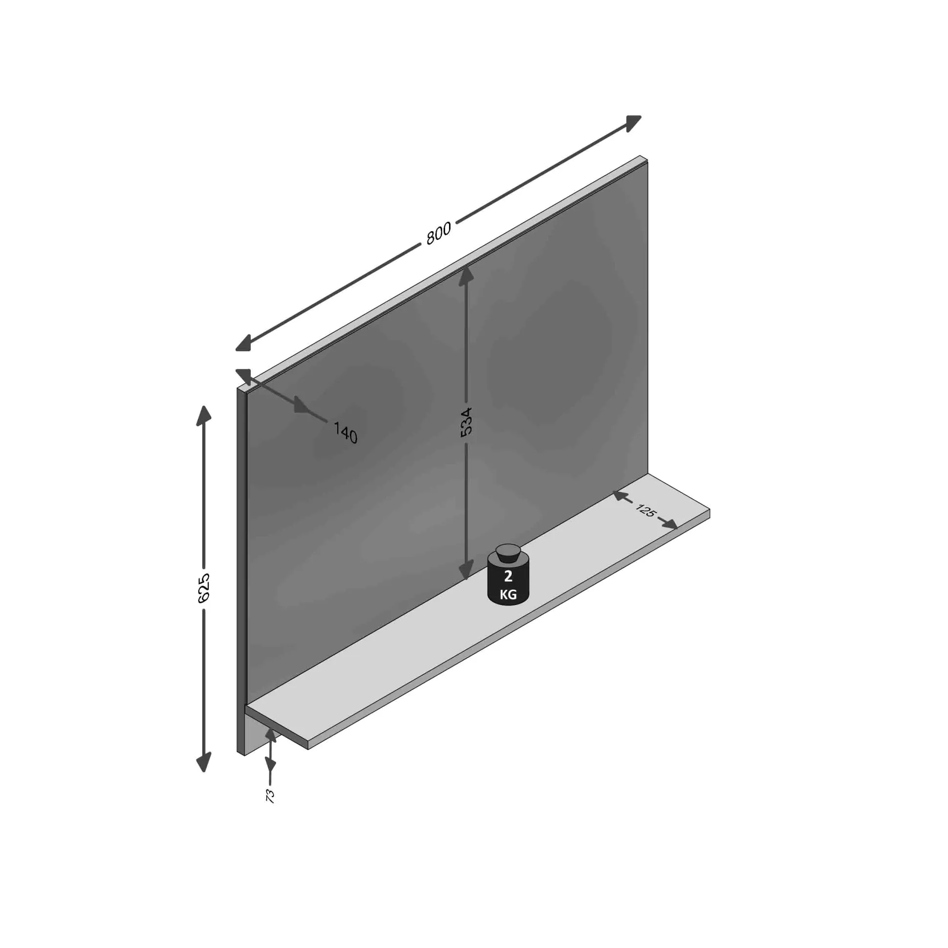 Spiegel Hermes Artisan Eiken