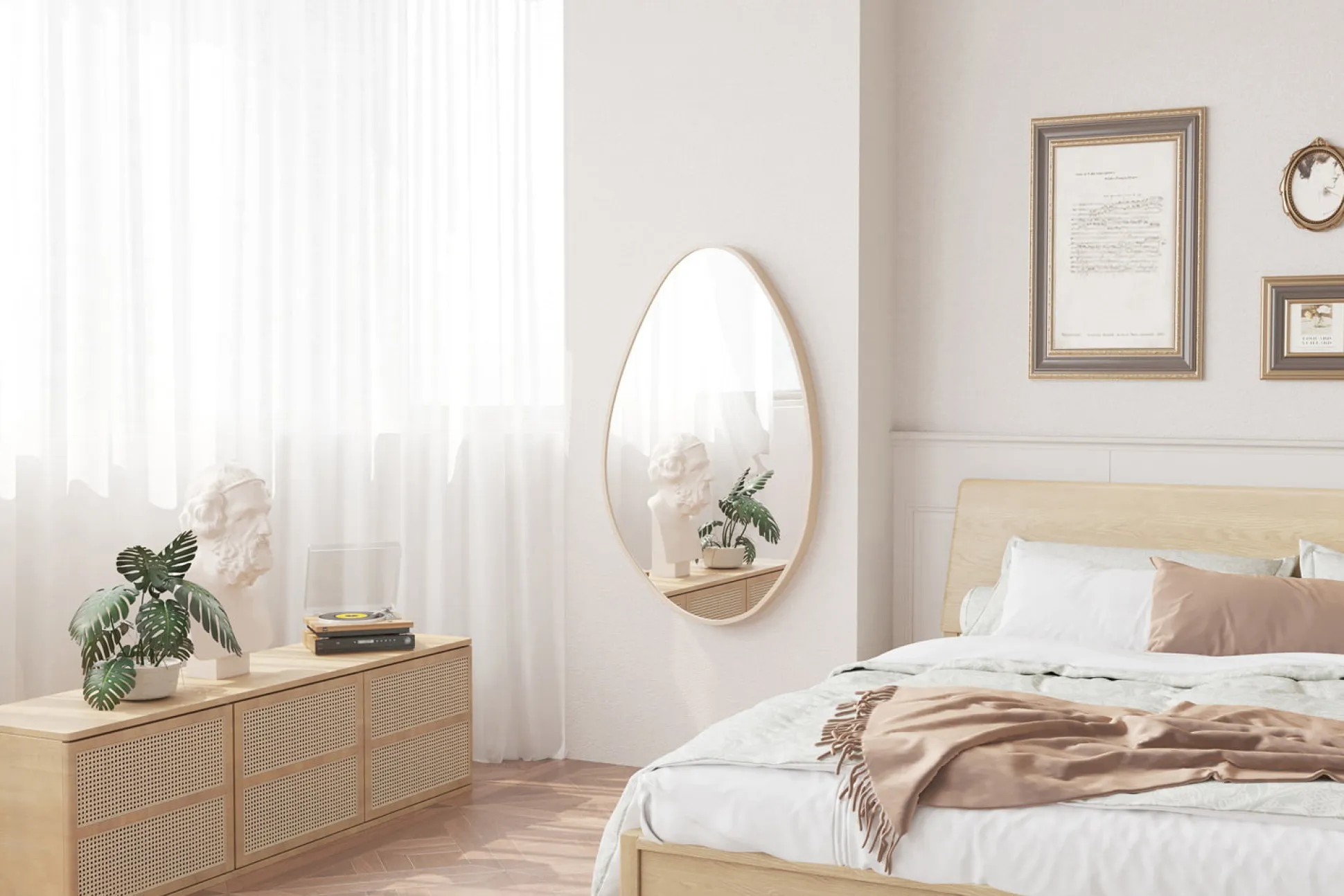 Spiegel Lore Eiken 80×50 cm