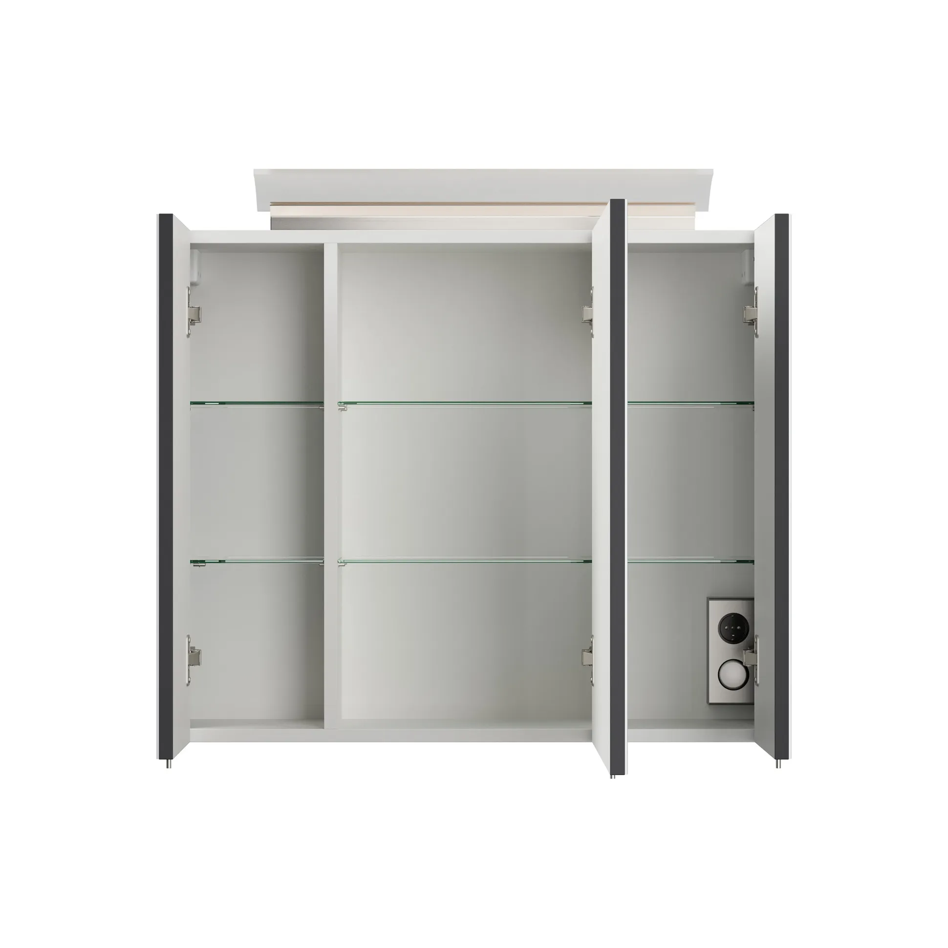 Spiegelkast Calais Grafiet 75 cm