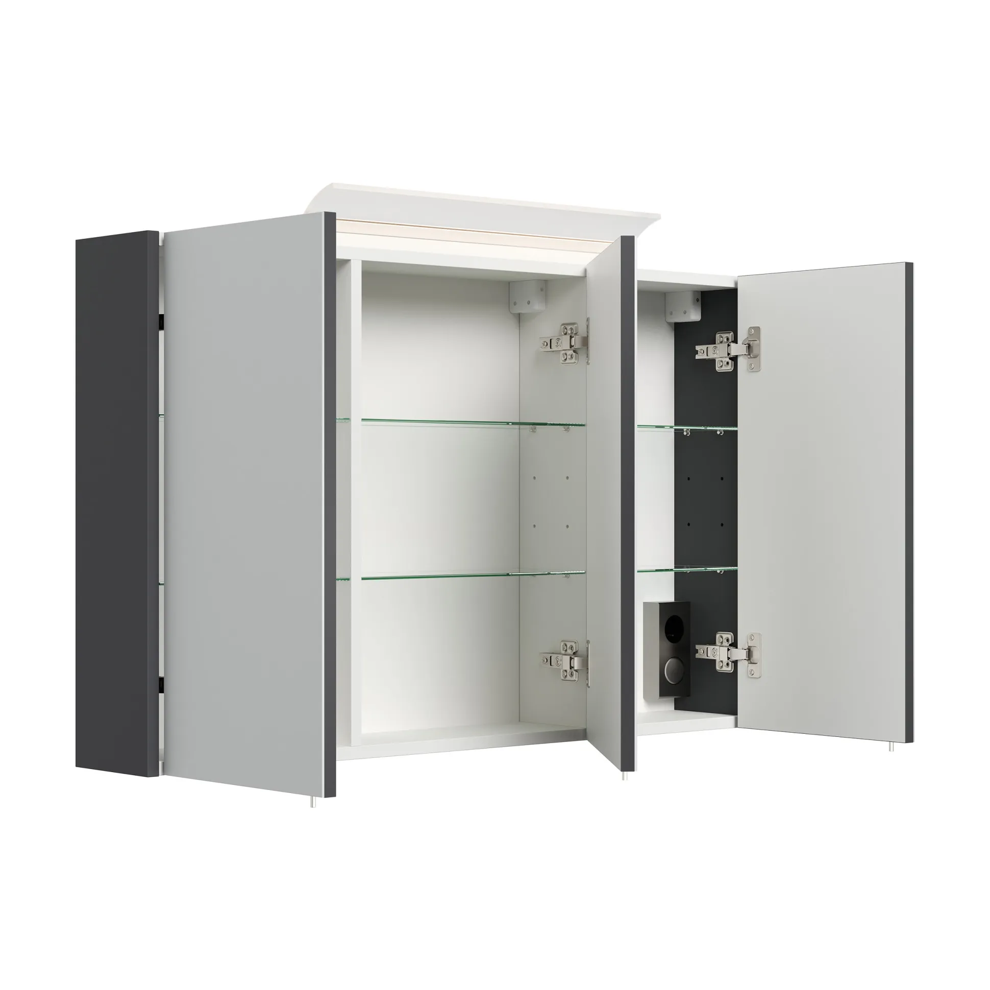 Spiegelkast Calais Grafiet 120 cm