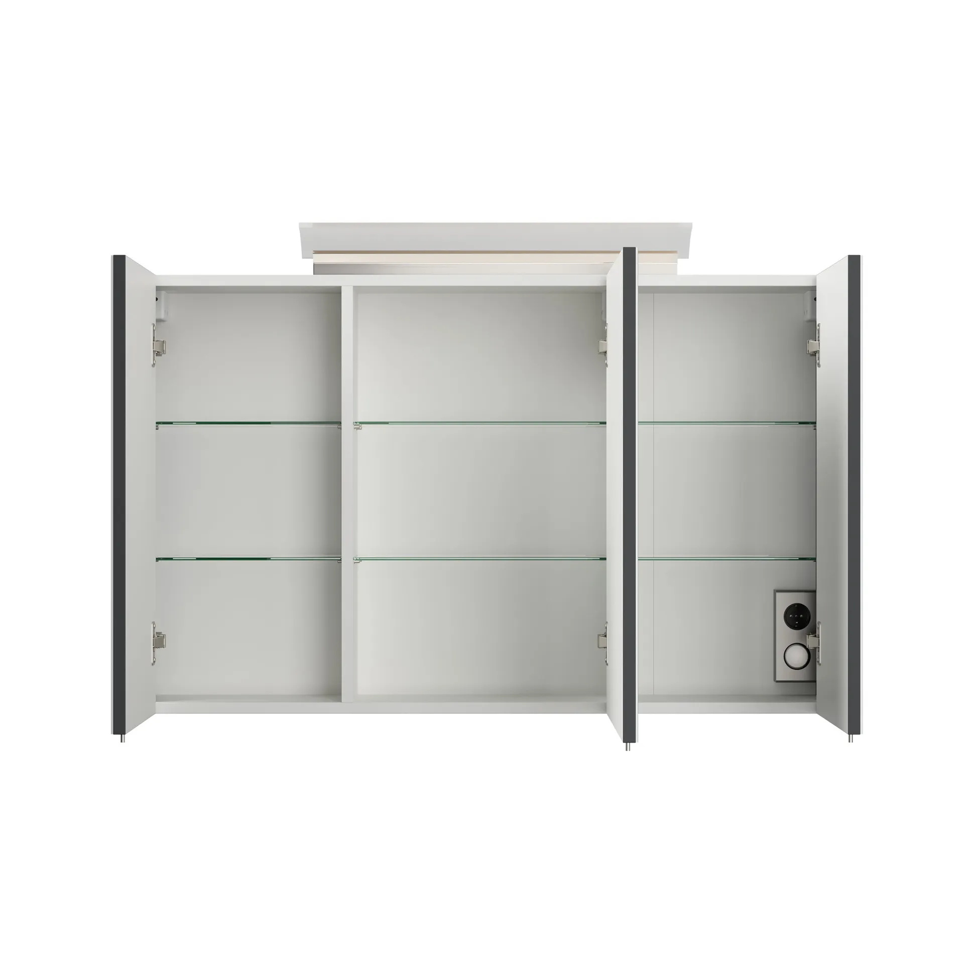 Spiegelkast Calais Grafiet 120 cm