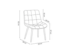 Stoel Alice Blauw – Set van 4