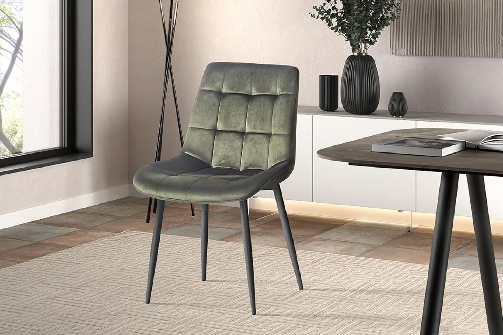 Stoel Alice Groen – Set van 4