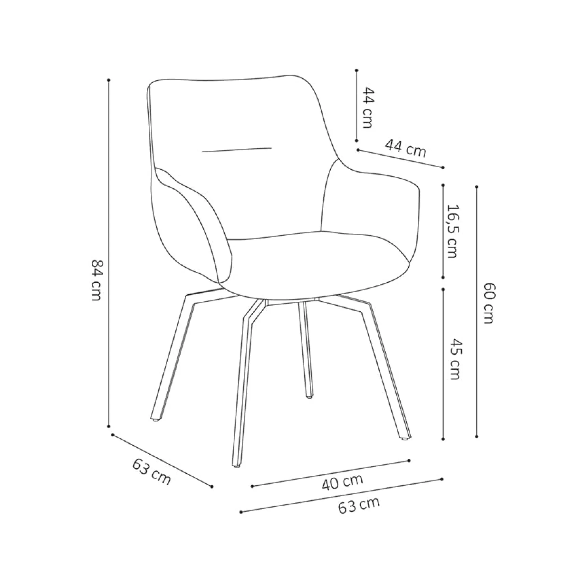 Stoel Denise Ecru Teddy