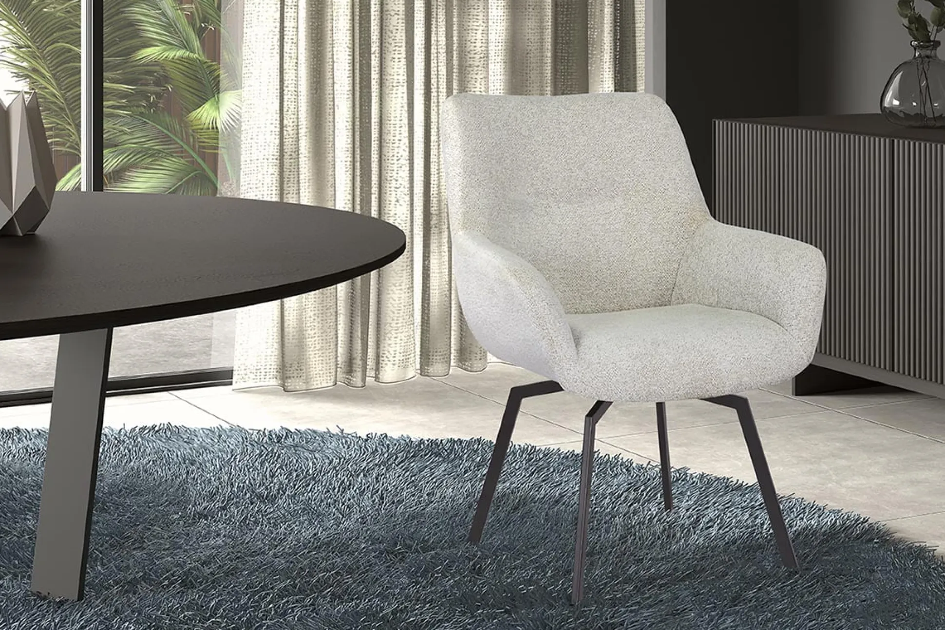 Stoel Denise Ecru Teddy