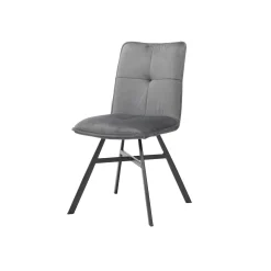 Stoel Gio Grijs Velours – Set van 4