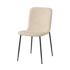 Stoel James Beige Ribstof – Set van 2