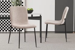 Stoel James Bouclé Beige – Set van 2