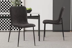 Stoel James Bouclé Grijs – Set van 2