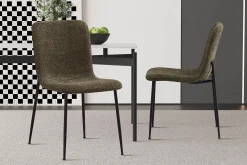 Stoel James Bouclé Groen – Set van 2