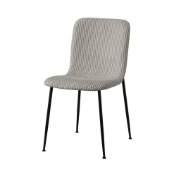 Stoel James Lichtgrijs Ribstof – Set van 2