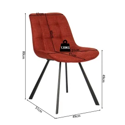 Stoel Johanna Rood – Set van 2