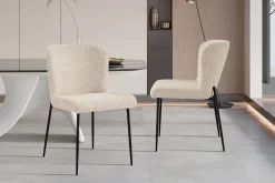 Stoel Jolie Bouclé Beige – Set van 2