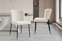 Stoel Jolie Bouclé Ecru – Set van 2