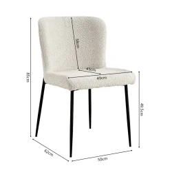 Stoel Jolie Bouclé Ecru – Set van 2