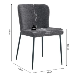 Stoel Jolie Donkergrijs – Set van 2