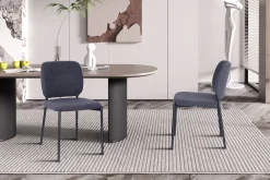 Stoel Killian Donkergrijs – Set van 2