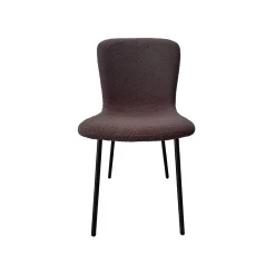 Stoel Kyra Donkergrijs Bouclé – Set van 4