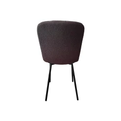 Stoel Kyra Donkergrijs Bouclé – Set van 4