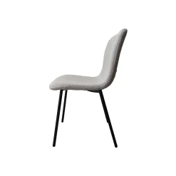 Stoel Kyra Lichtgrijs Bouclé – Set van 4