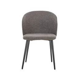 Stoel Lena Bouclé Grijs – Set van 2