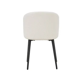 Stoel Lena Bouclé Wit – Set van 2