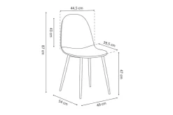 Stoel Lola Donkerblauw – Set van 4