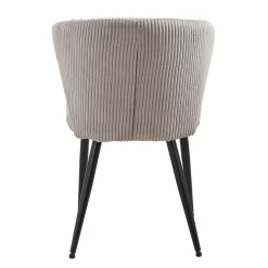 Stoel Marthe Zand Ribstof – Set van 2