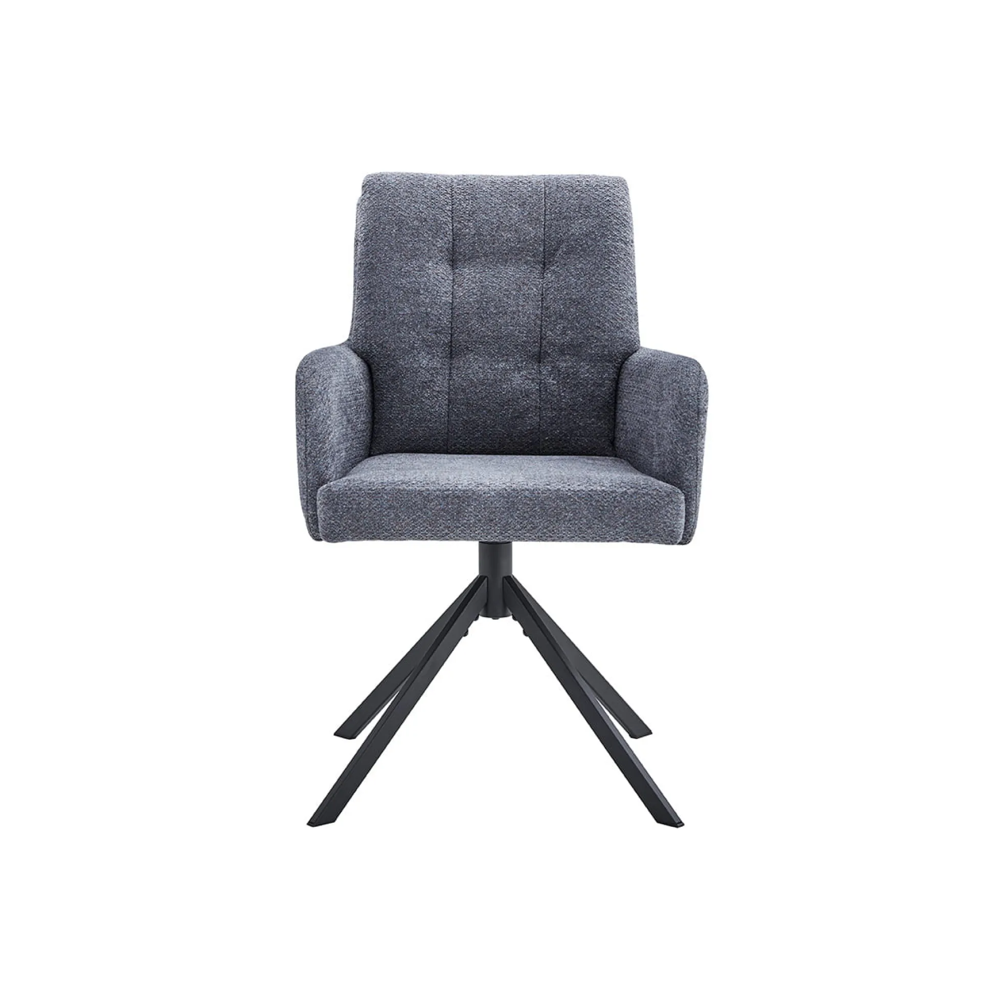 Stoel Mies Donkergrijs Stof – Set van 2