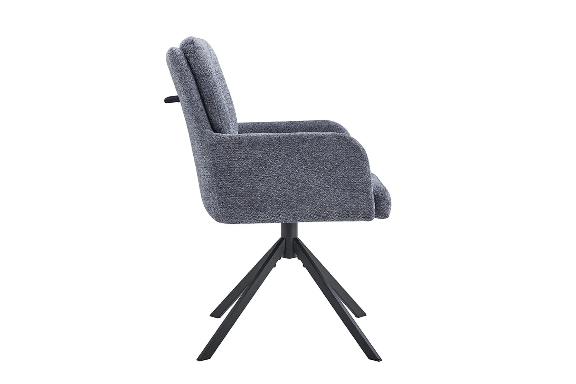 Stoel Mies Donkergrijs Stof – Set van 2