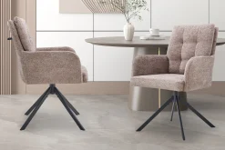 Stoel Mies Zand Stof – Set van 2