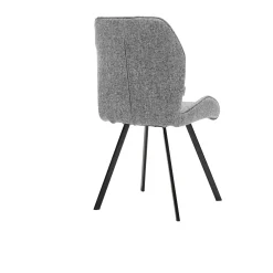 Stoel Mila Grijs Stof – Set van 4