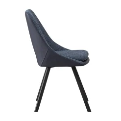 Stoel Nadine Bouclé Blauw – Set van 2