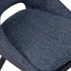 Stoel Nadine Bouclé Blauw – Set van 2