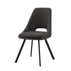 Stoel Nadine Bouclé Grijs – Set van 2