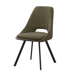 Stoel Nadine Bouclé Groen – Set van 2