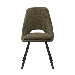 Stoel Nadine Bouclé Groen – Set van 2