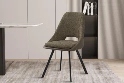 Stoel Nadine Bouclé Groen – Set van 2