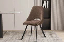 Stoel Nadine Bouclé Zand – Set van 2