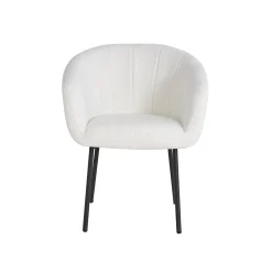 Stoel Pia Wit Bouclé – Set van 2