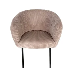 Stoel Pia Zand Ribstof – Set van 2