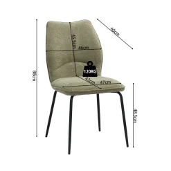 Stoel Quincy Zand – Set van 2