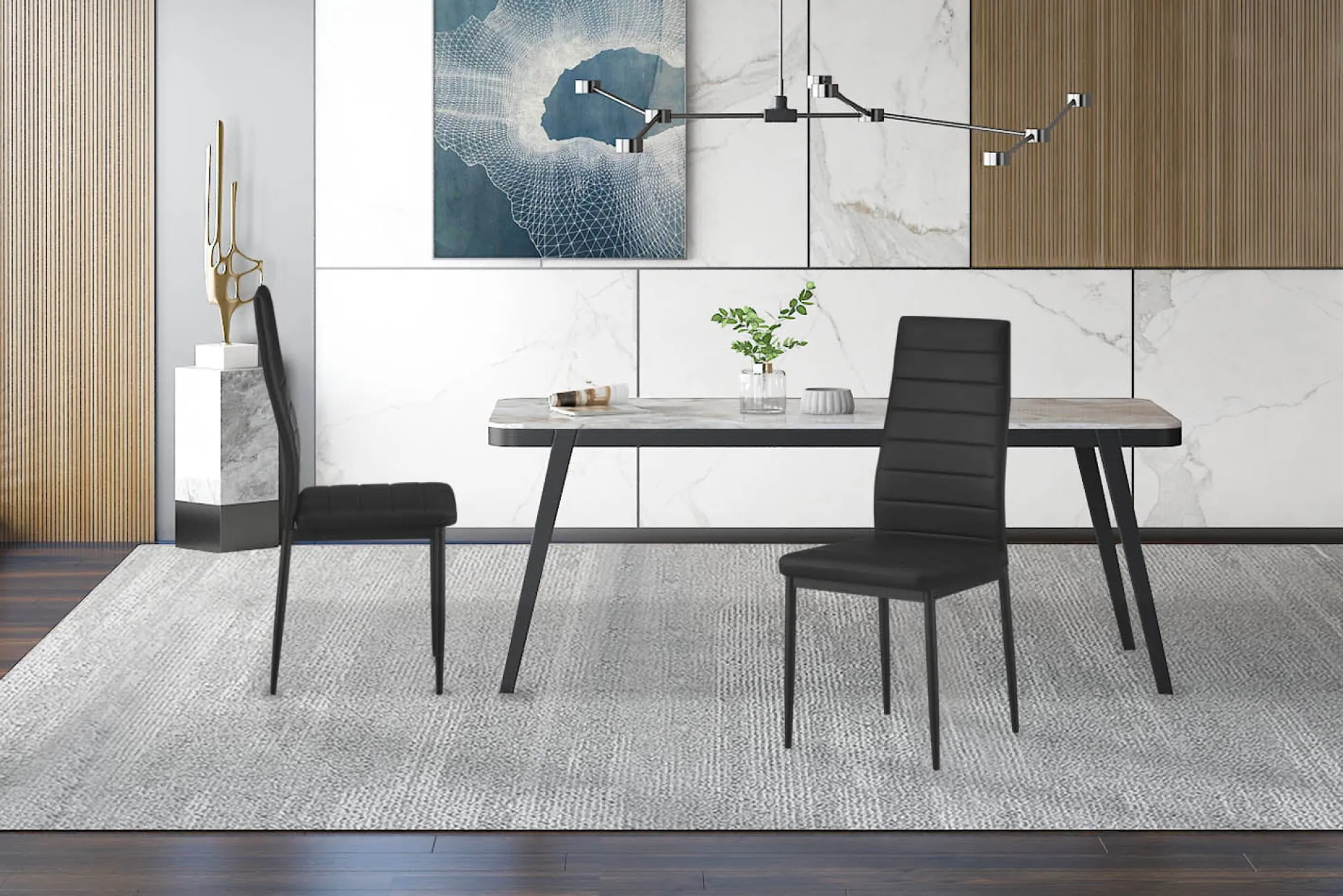 Stoel Robbe Zwart – Set van 4