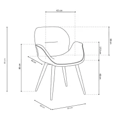 Stoel Tina Beige – Set van 2