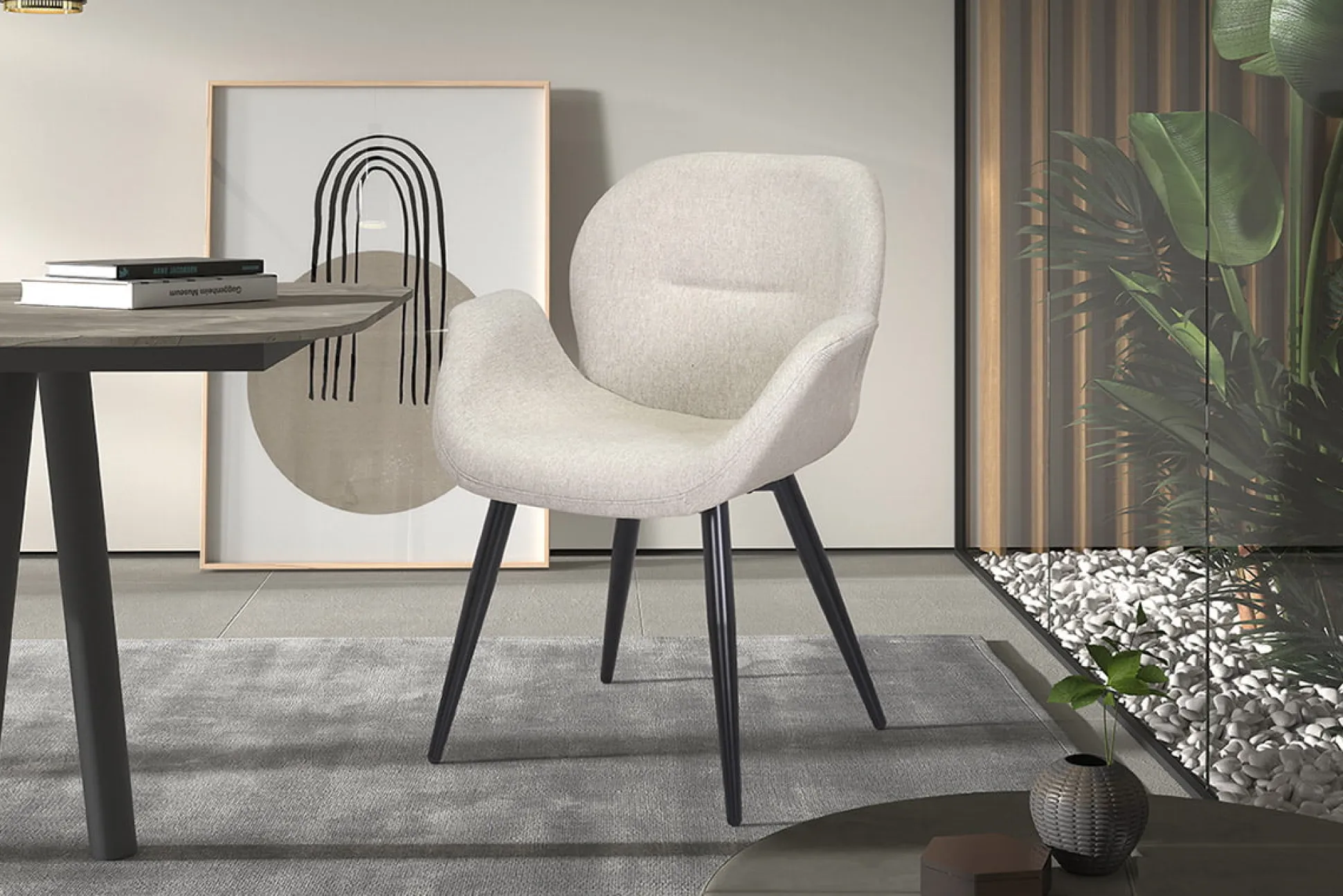 Stoel Tina Beige – Set van 2